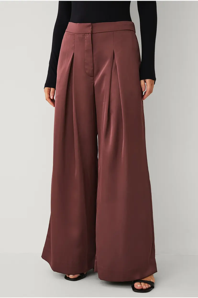 Ellos Collection Bukser i sateng - Brun