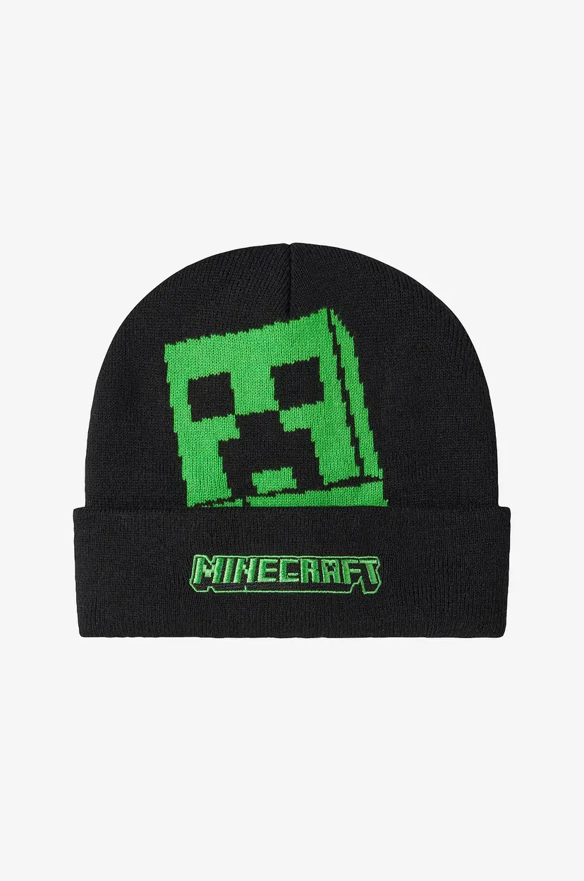 NAME IT Lue nkmJensby Minecraft Knithat Bfu - Svart