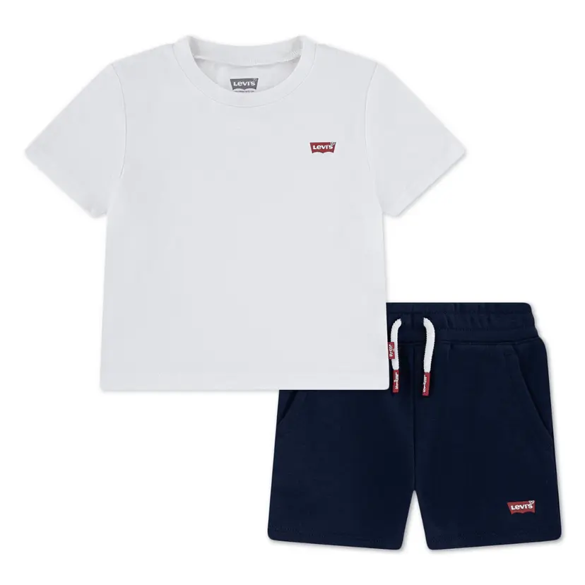 Levi's Levi's - Sett Jr Batwing Tee & Knit Shorts Bright White