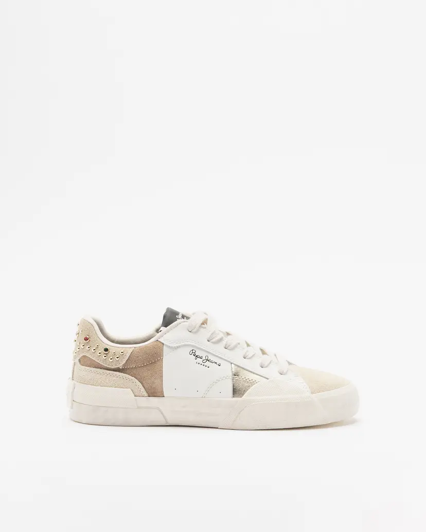 Pepe Jeans London Pepe Jeans London Milan Crystal White Sneakers