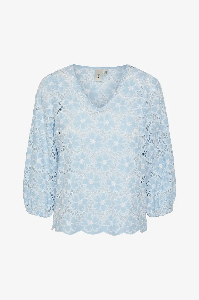 Y.A.S Bluse yasBeauty 3/4 Top S. - Blå