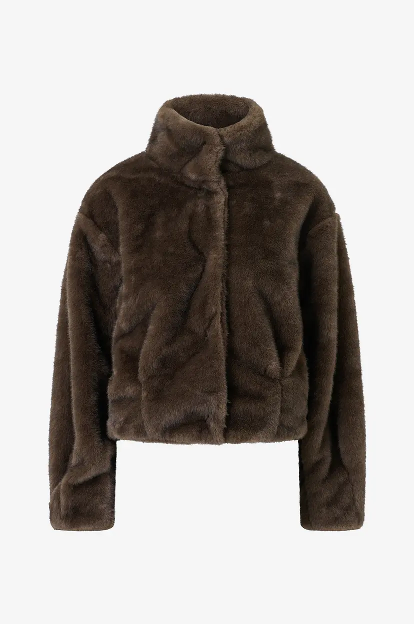 Gina Tricot Jakke i fuskepels Faux Fur Jacket - Brun