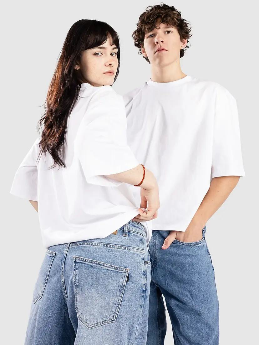 Urban Classics Urban Classics Organic Oversized Cropped T-skjorte hvit
