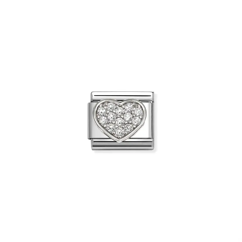 Nomination Cubic Zirconia Heart Rich