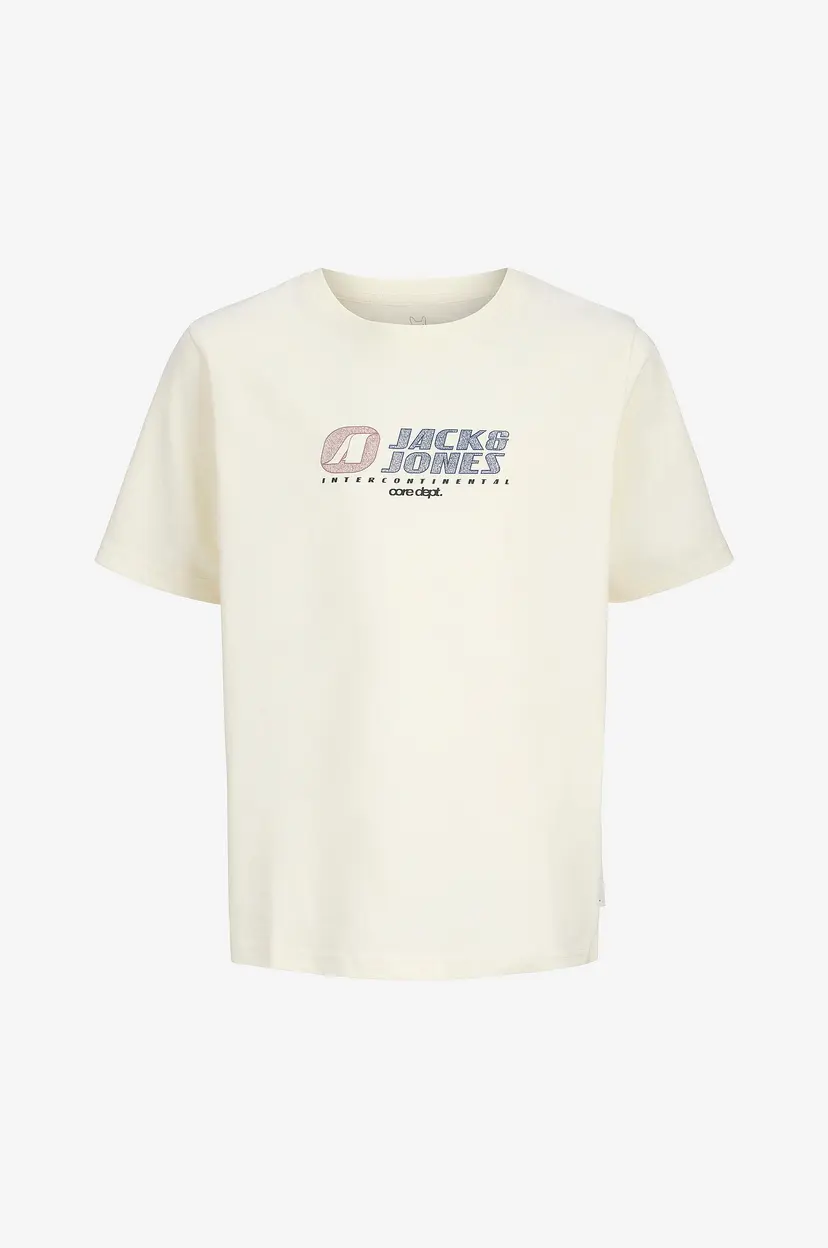 Jack & Jones Junior T-skjorte jcoTier Front Print Tee SS CN SN JN - Beige