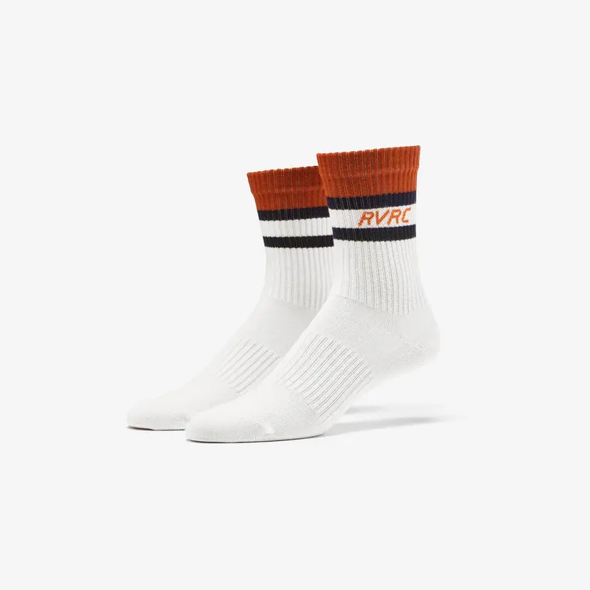 RevolutionRace Daily Striped Socks Unisex Navy/Terracotta Brown