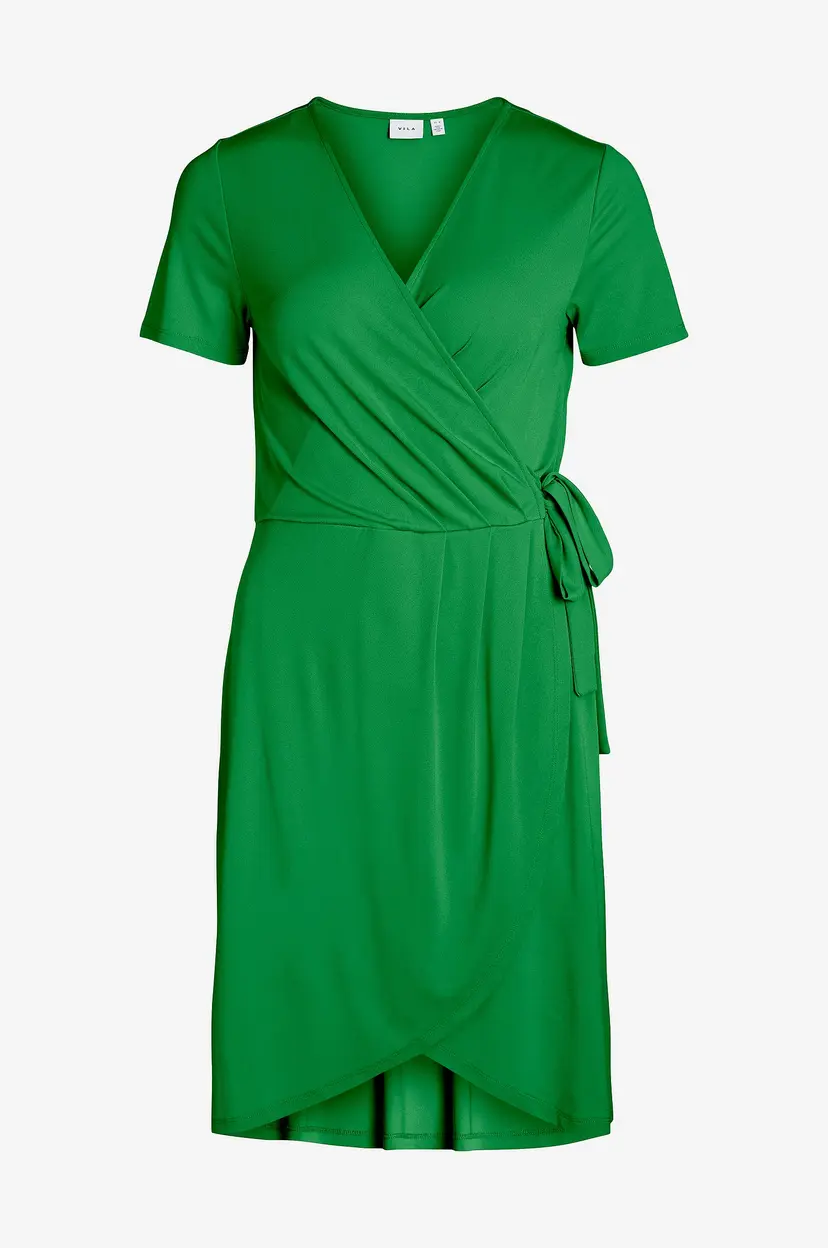 Vila Kjole viNayeli S/S Knee Wrap Dress - Grønn