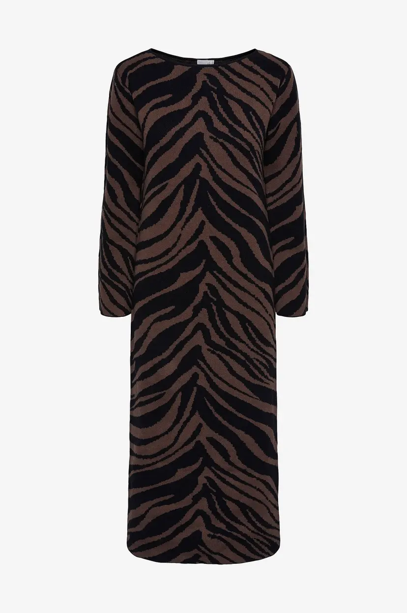 Y.A.S Kjole yasMalla LS Long Knit Dress - Brun