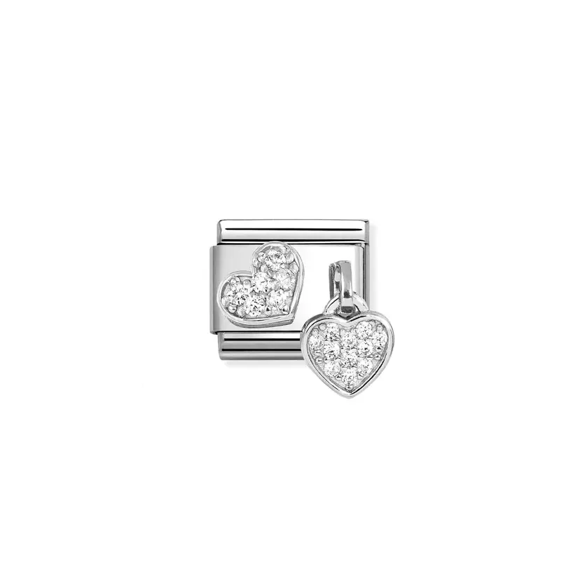 Nomination Heart And Heart Charm