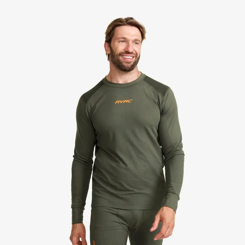 RevolutionRace Downhill Base Layer Top Herre Kambaba Green/Rosin Green