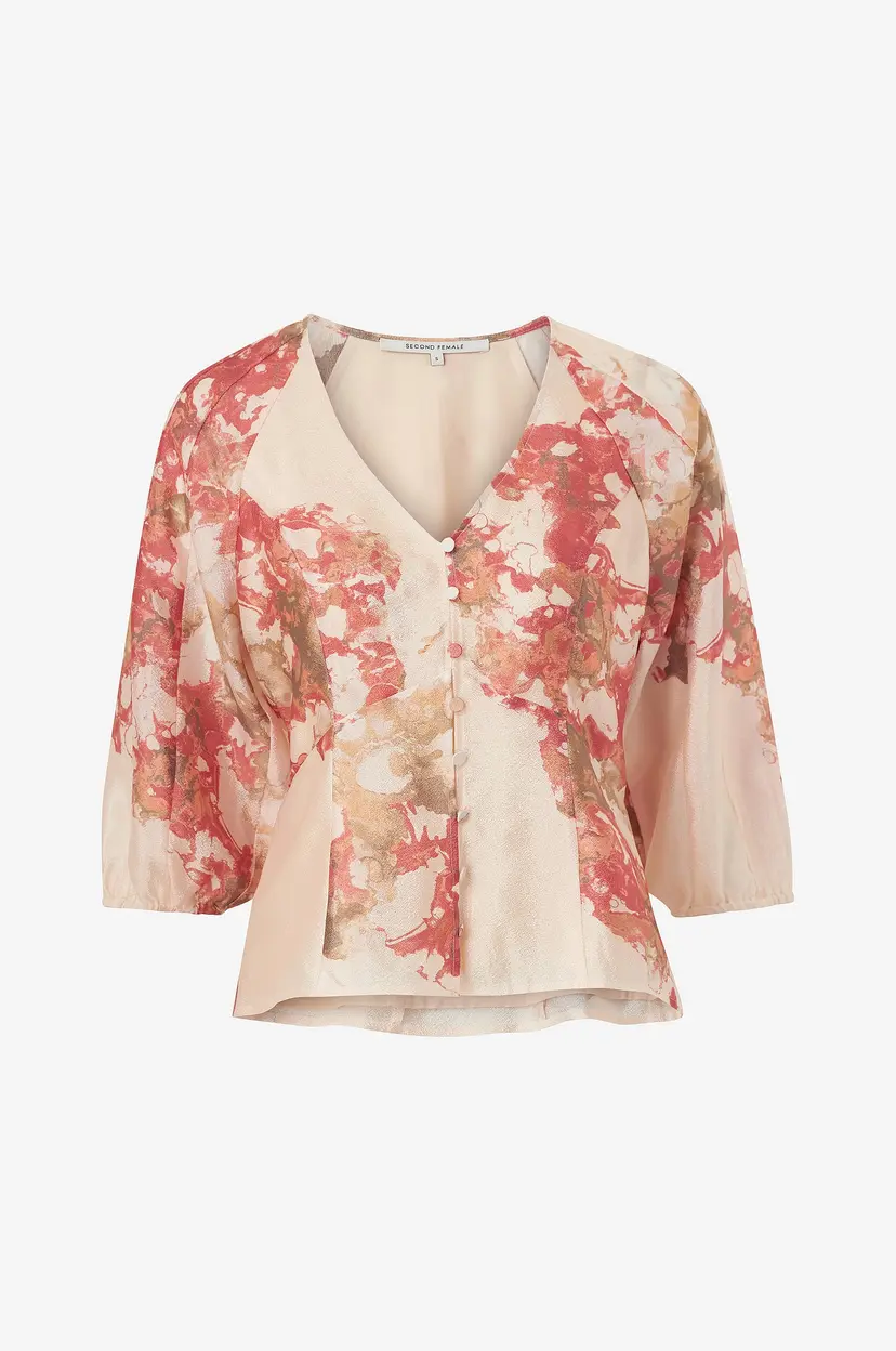Second Female Bluse Lugana Fitted Shirt - Rosa