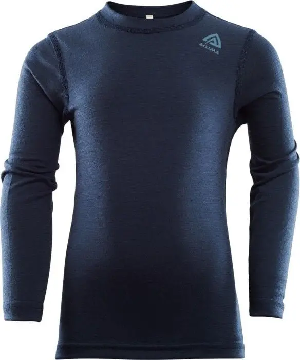 Aclima Aclima Kids LightWool Crewneck Shirt Navy Blazer