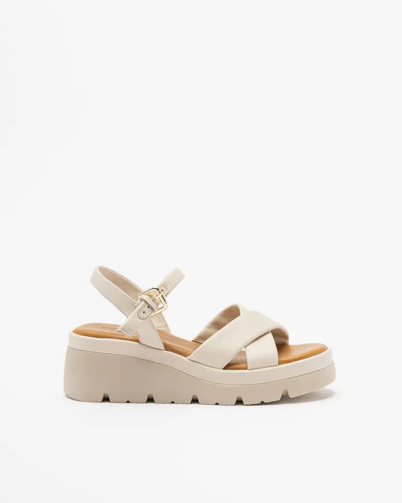PROF PROF 10312 White Platform sandals