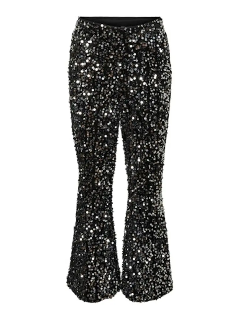 Vero Moda Girl Vero Moda Girl BellaFlared Pant Black Silver Sequins (164 /14 år)