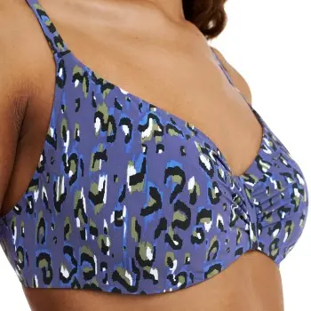 Chantelle Chantelle EOS Covering Underwire Bikini Bra Blå Mønster D 70 Dame