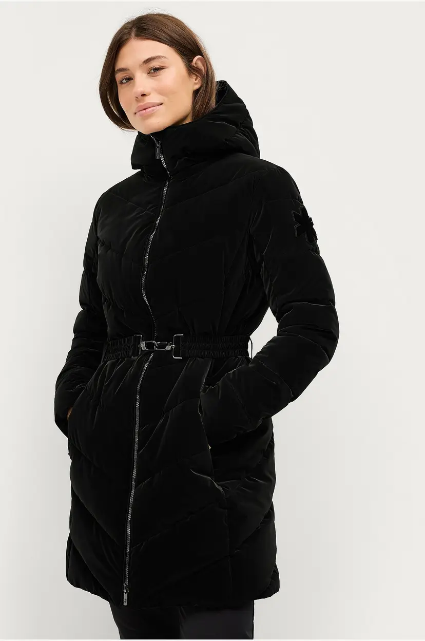 Áhkká Parkas Gold Velvet Light Padded Parka - Svart