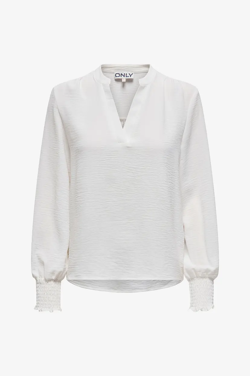 Only Carmakoma Bluse carMetta Life V-neck Top Wvn - Hvit