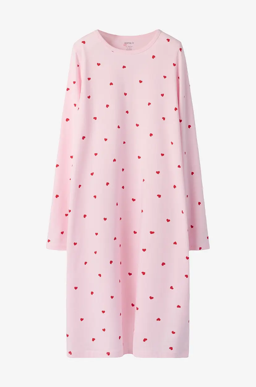 NAME IT Nattkjole nkfNightgown Hearts - Rosa