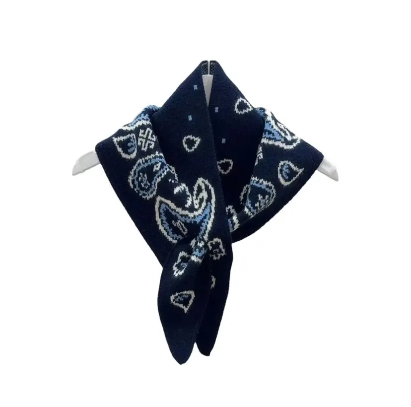 From Paris With Love Paisley Scarf Navy