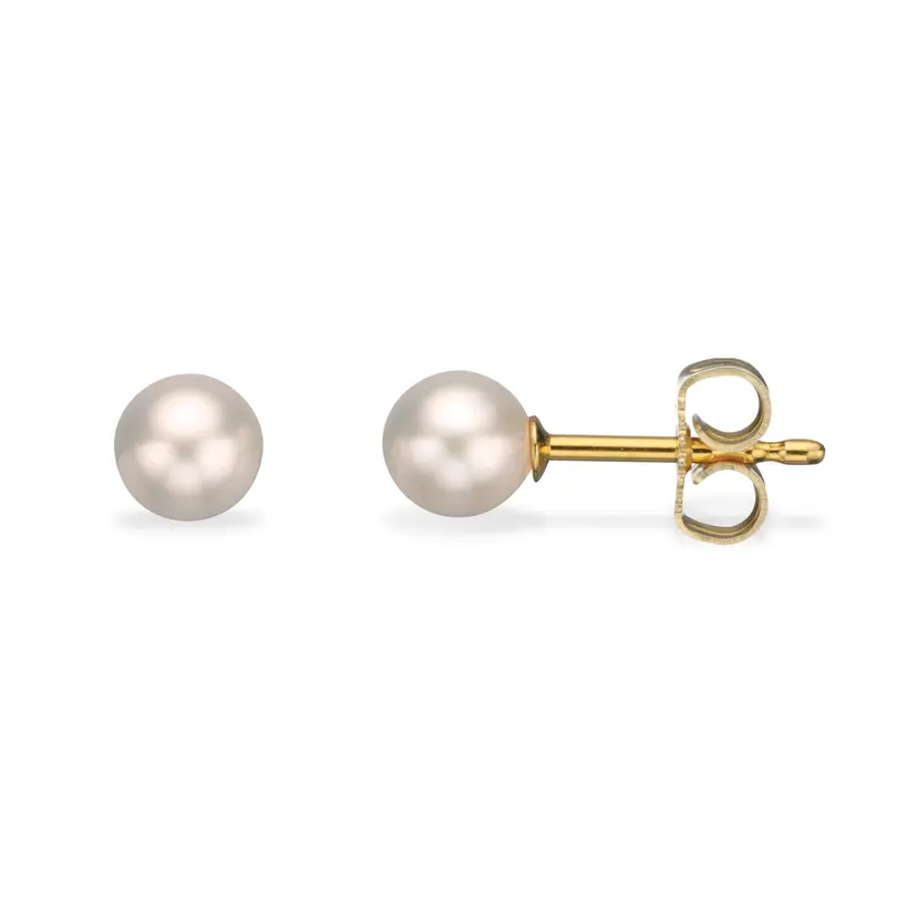 Scrouples Scrouples - 8 karat guld kulturperle øreringe, 5-5,5mm - 1023
