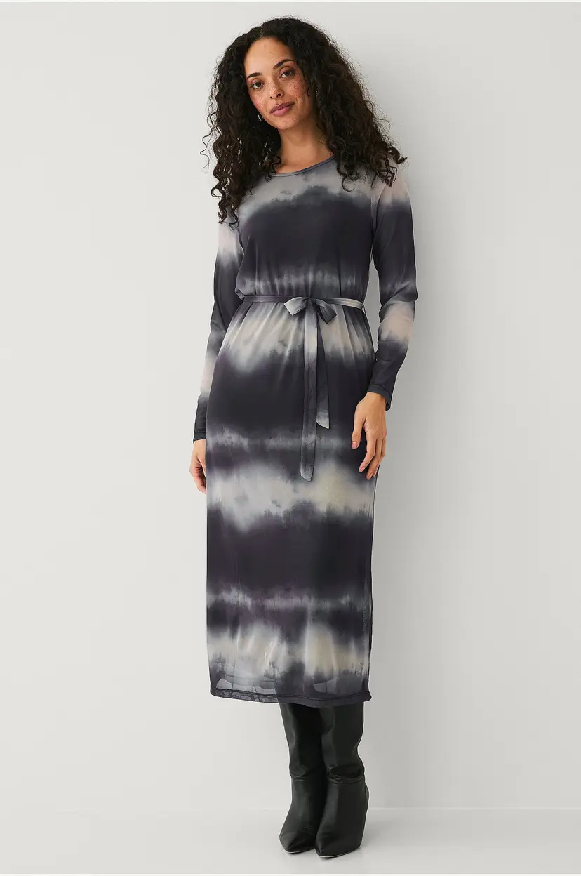 Vila Kjole viVolettis Mai O-neck Midi - Svart