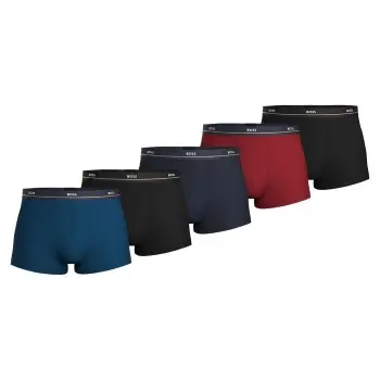 BOSS BOSS 5P Essential Trunks Rød/Blå  bomull X-Large Herre