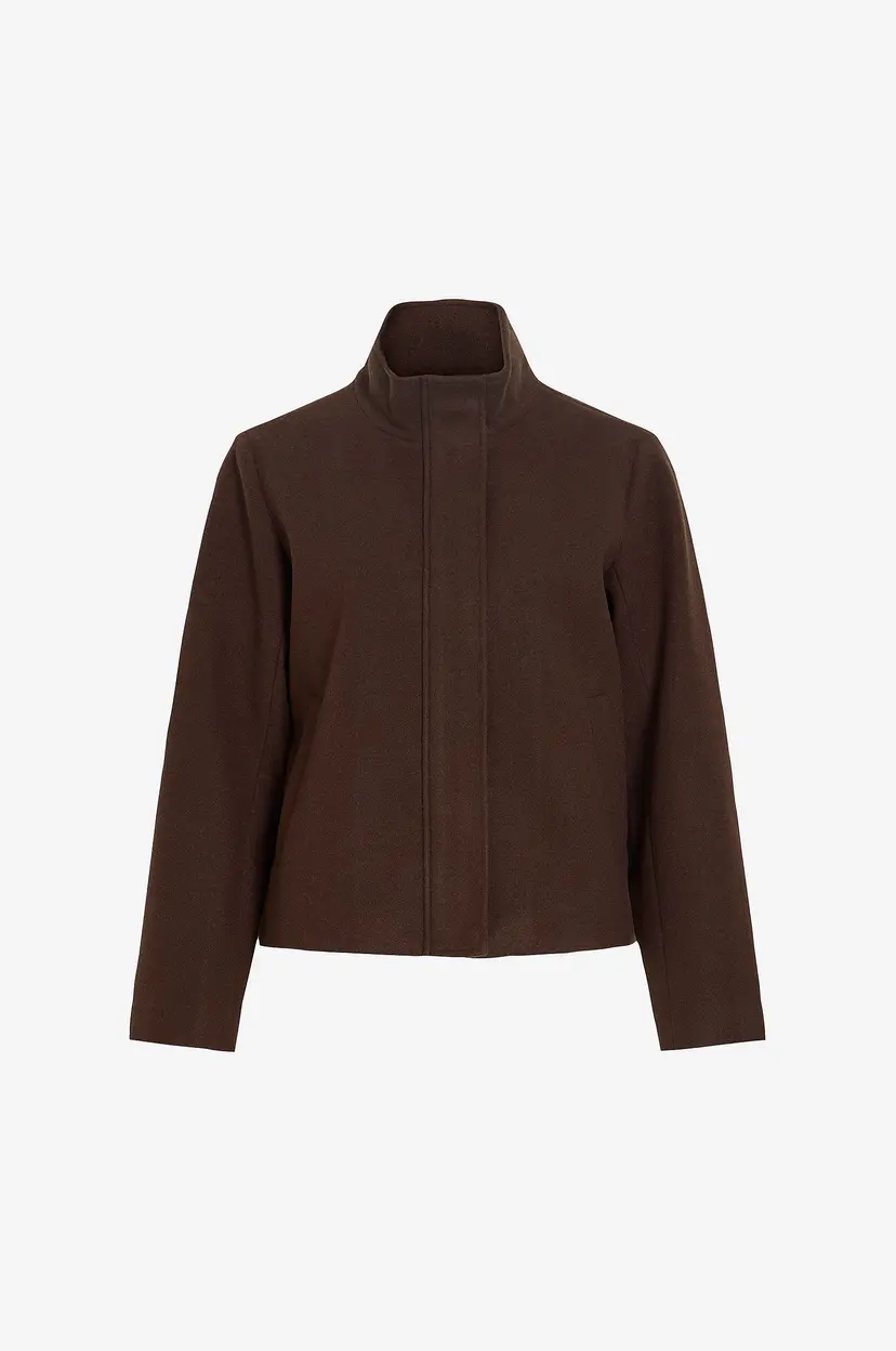 Vila Jakke viClaudia L/s High Neck Short Jkt- - Brun