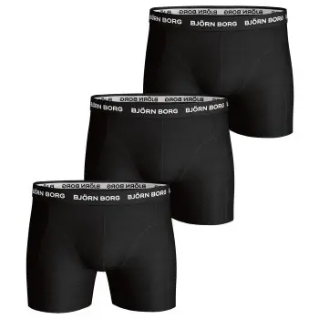 Björn Borg Björn Borg 3P Essential Shorts Svart bomull X-Small Herre