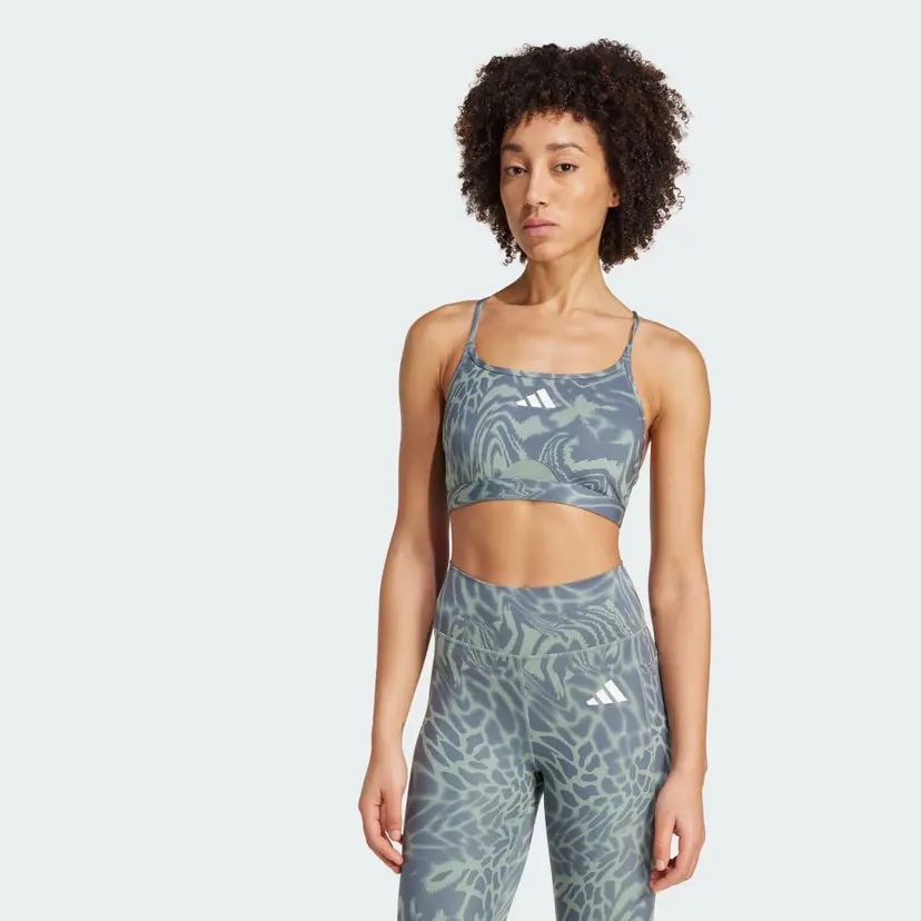 Adidas Aeroreact Training Light Support 3-Stripes Bra