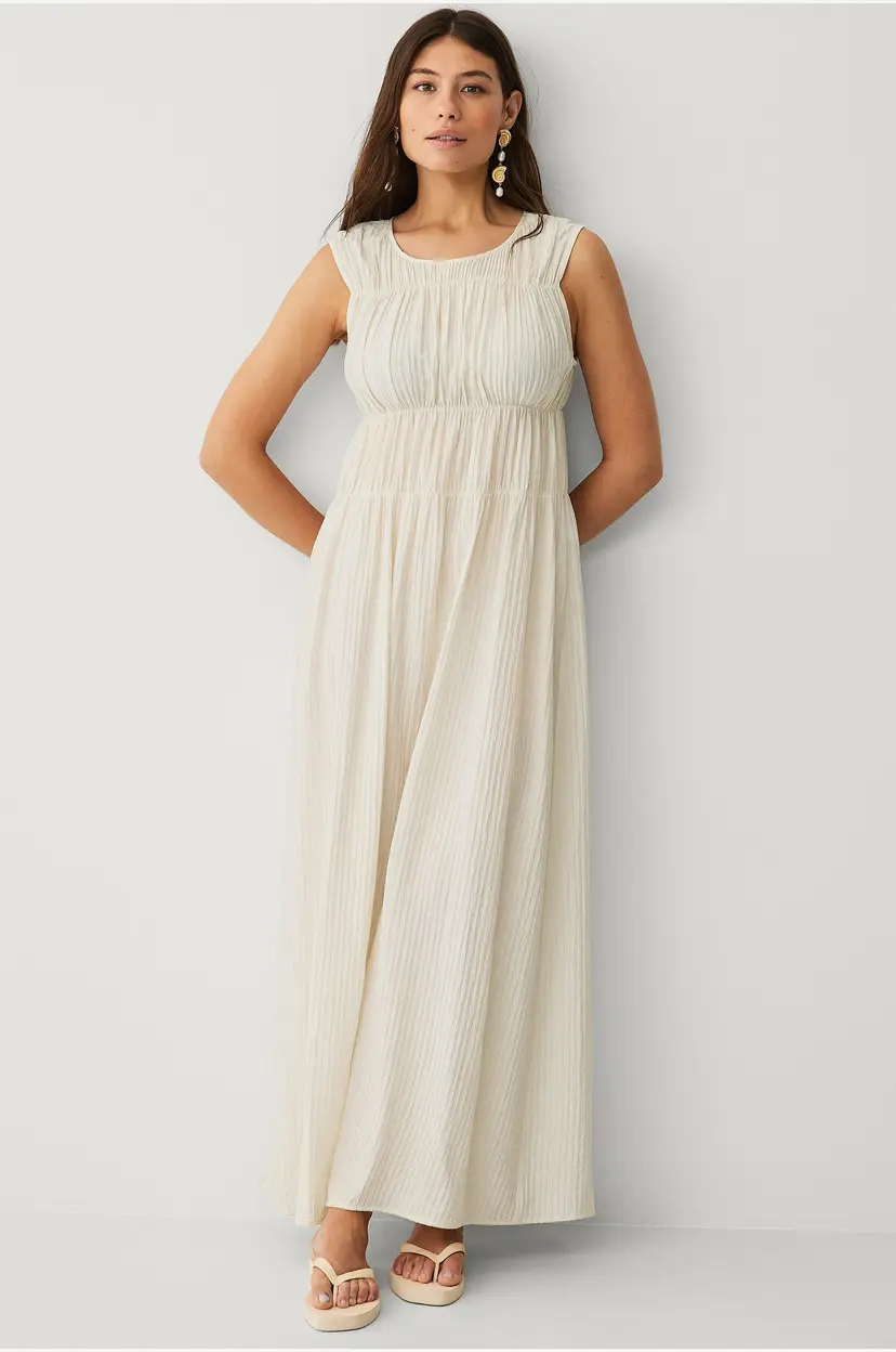 Vila Maxikjole viFoxy O-neck - Beige
