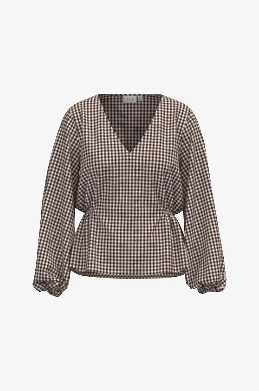 Vila Bluse viTerni V-neck L/S - Brun