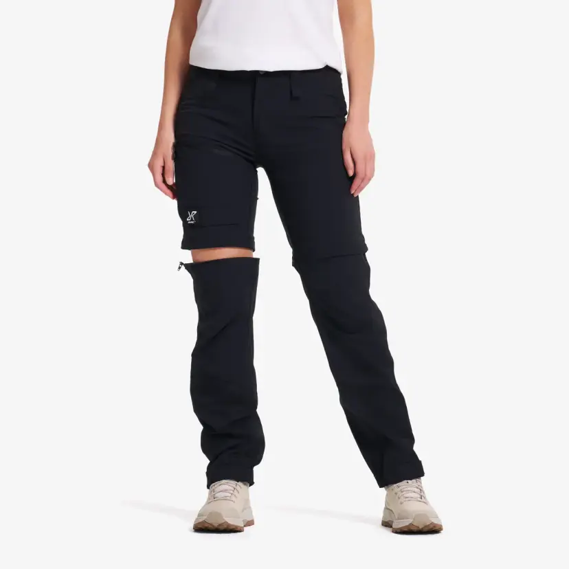 RevolutionRace Range Pro Stretch T Zip-off Pants Dame Black