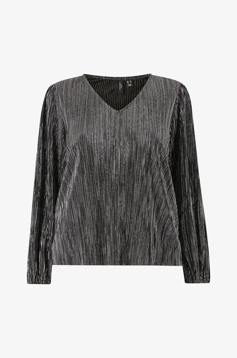 Vero Moda Curve Topp vmCella L/S Top Jrs Btq Curve - Svart