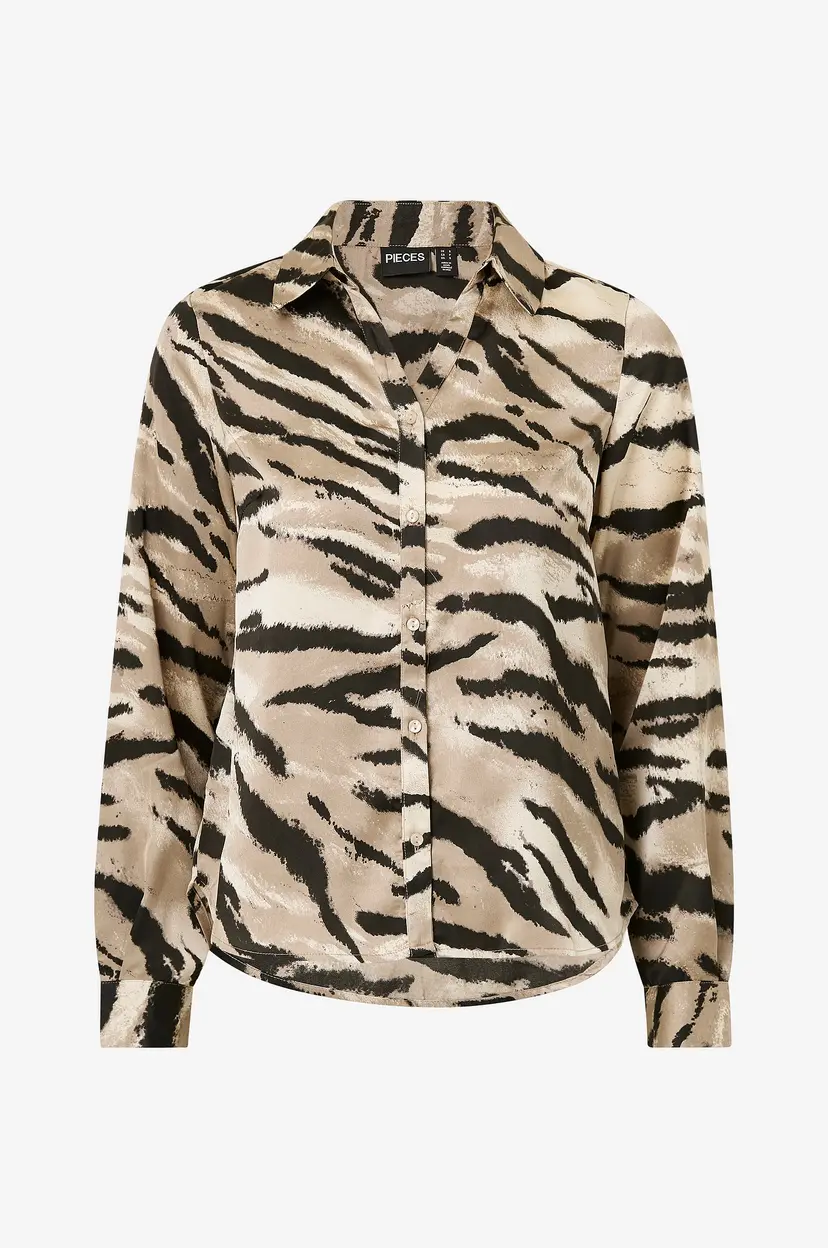 Pieces Skjorte pcFei LS Shirt BC - Brun