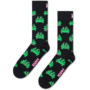 Happy Socks Happy socks Strømper Frog Sock Svart/Grønn Str 36/40