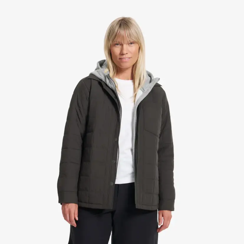 RevolutionRace Grid Padded Overshirt Dame Espresso