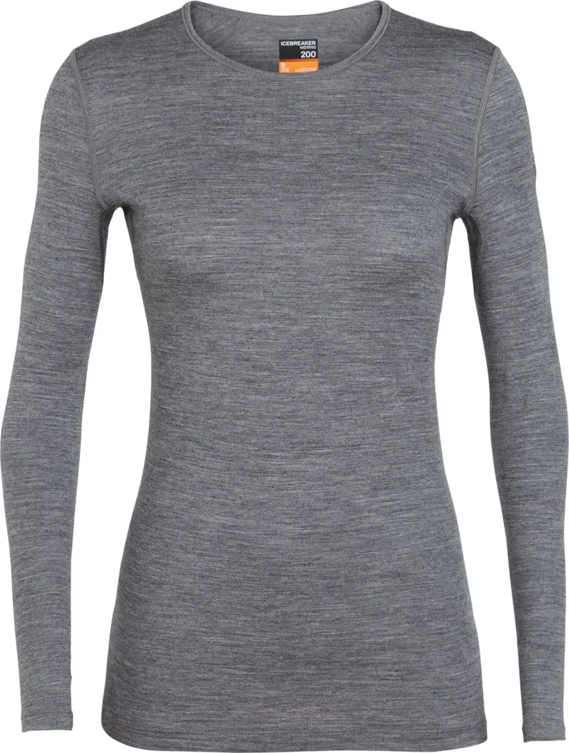 Icebreaker Icebreaker Women's 200 Oasis Long Sleeve Crewe Gritstone Heather