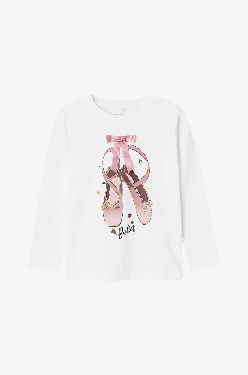 NAME IT Topp nmfRhea Nreg LS Top Box - Hvit