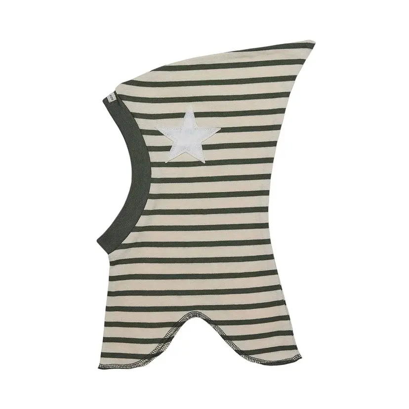 Racing Kids Racing Kids Balaclava Stripete Turtle Green - Eggshell