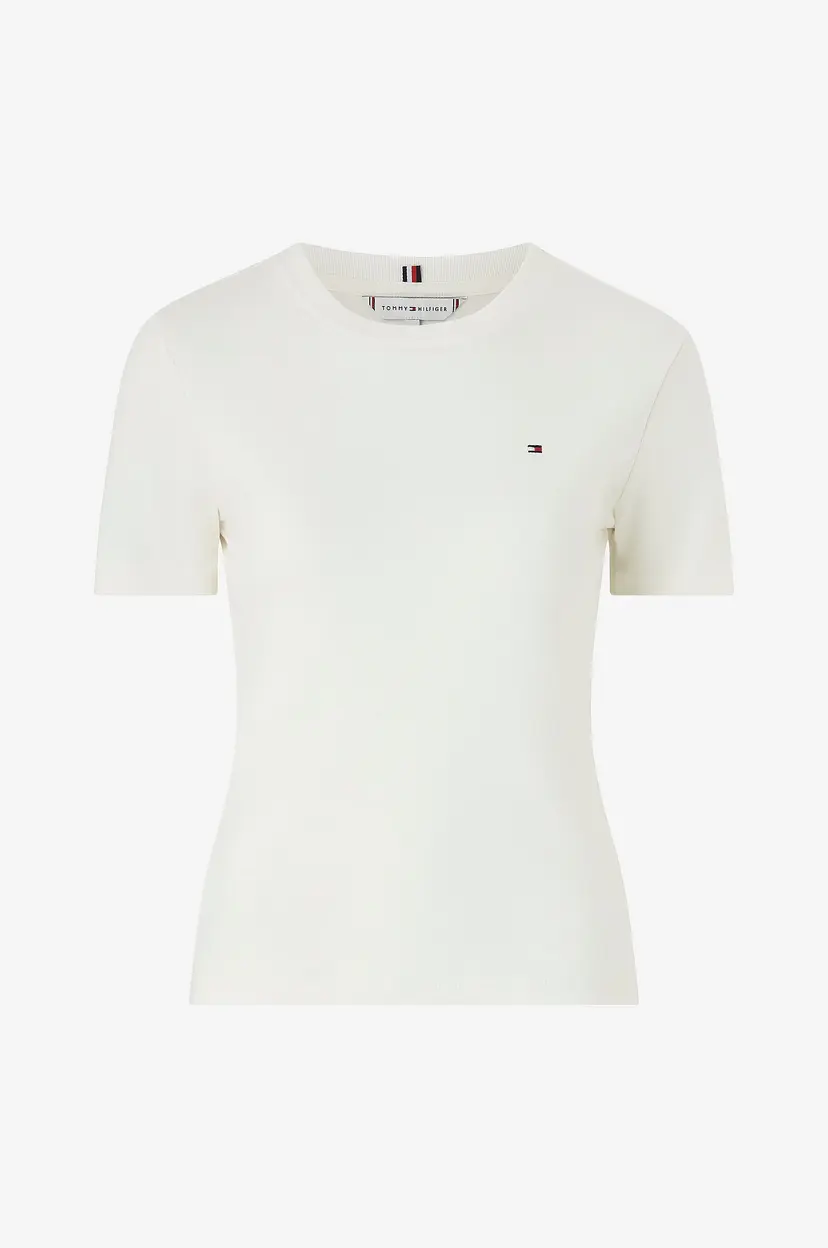 Tommy Hilfiger Topp Slim Cody C-nk SS - Hvit