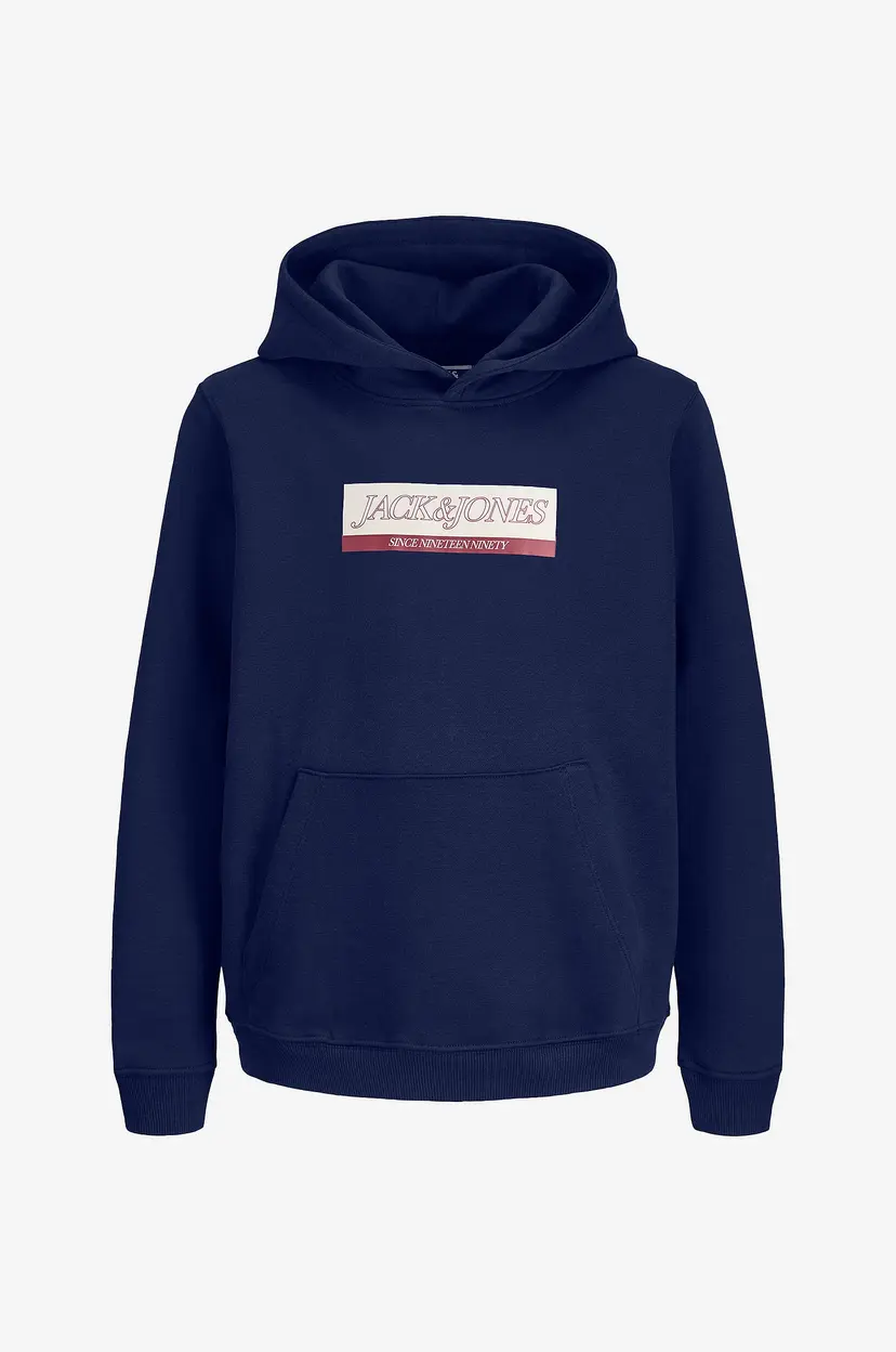 Jack & Jones Junior Hettegenser jorinWood Block Branding Sweat - Blå