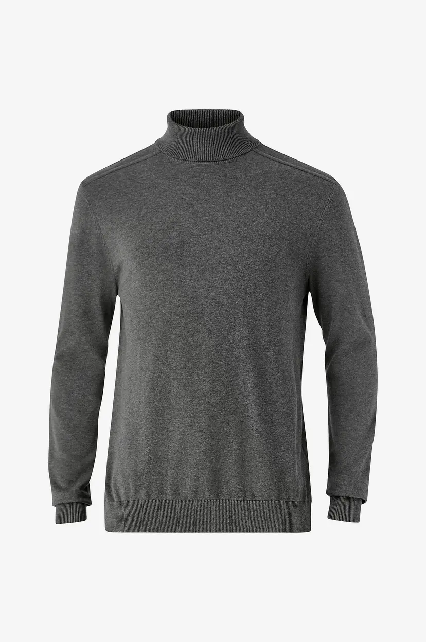Selected Men Pologenser slhBerg Roll Neck - Grå