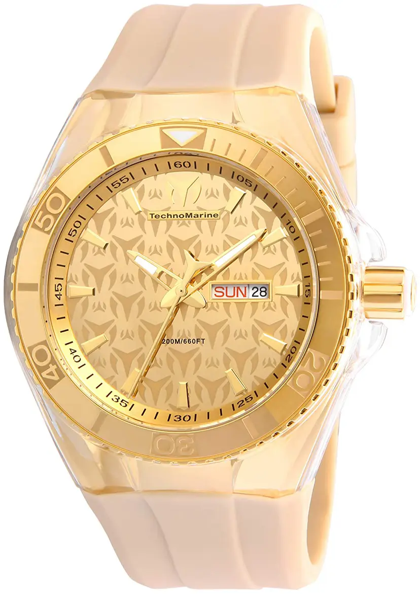 Technomarine Technomarine Herreklokke TM-115064 Gull/Gummi Ø47 mm