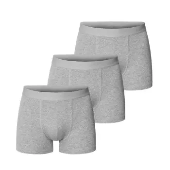 Bread & Boxers Bread and Boxers Boxer Briefs 3P Grå økologisk bomull XX-Large Herre