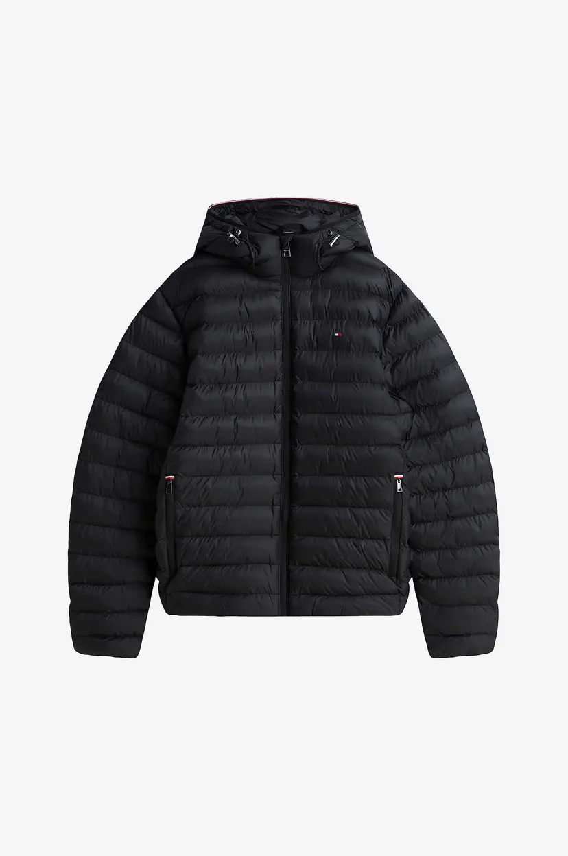 Tommy Hilfiger Jakke Packable Recycled Hooded Jacket - Svart
