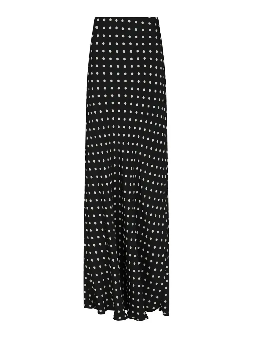 Neo Noir Viso Crepe Dot Skirt