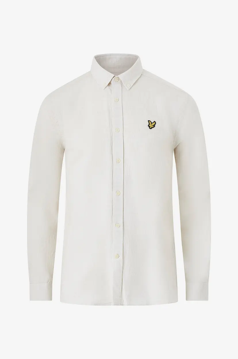 Lyle & Scott Skjorte Linen Oxford Shirt - Natur