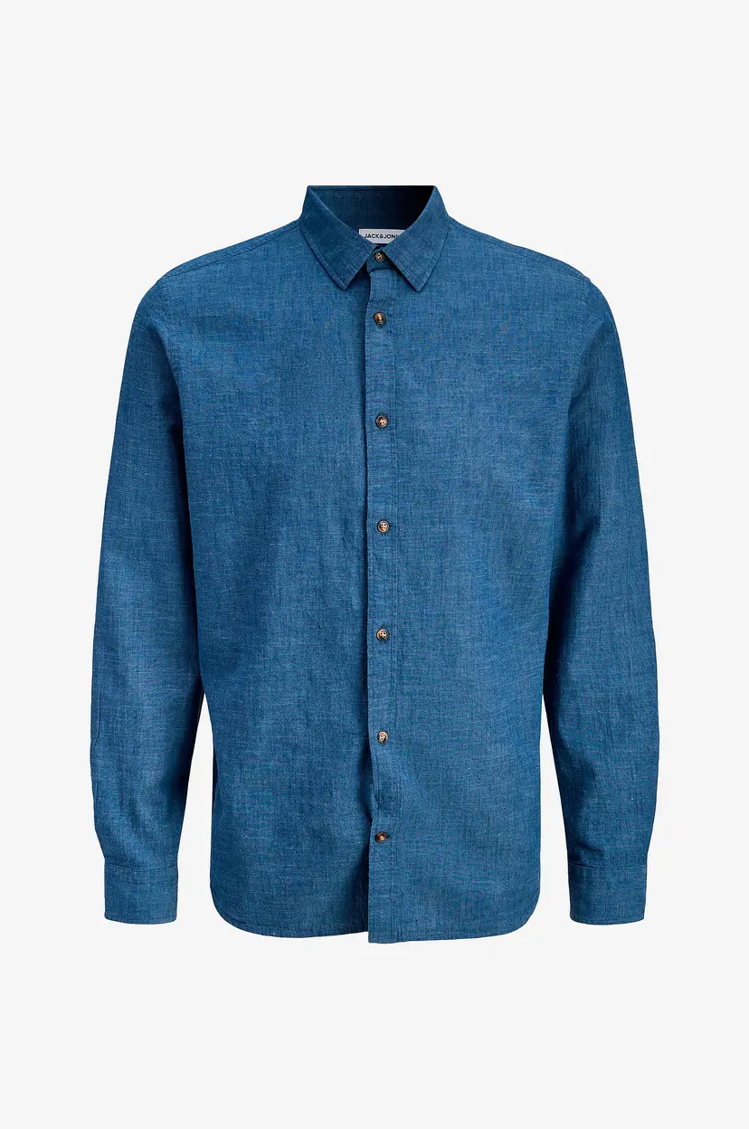 Jack & Jones Skjorte jjeSummer Linen Blend Shirt L/S SN - Blå