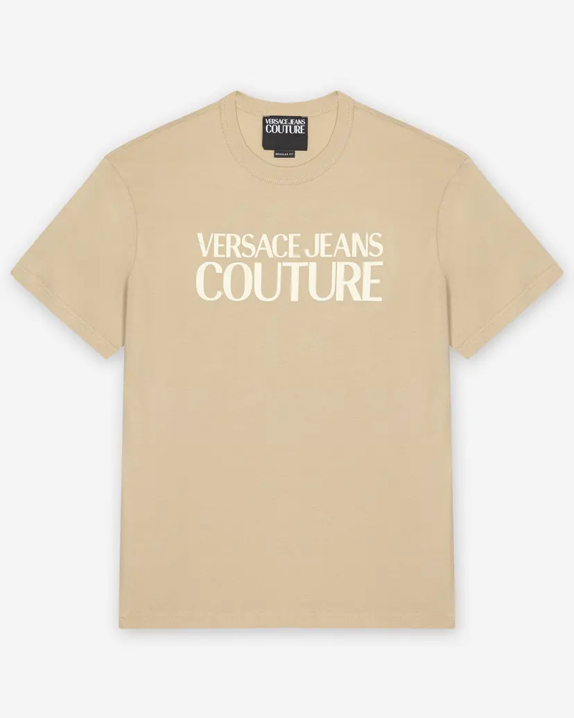 Versace Jeans Couture Versace Jeans Couture Logo Ist. Rubber Beige T-shirt
