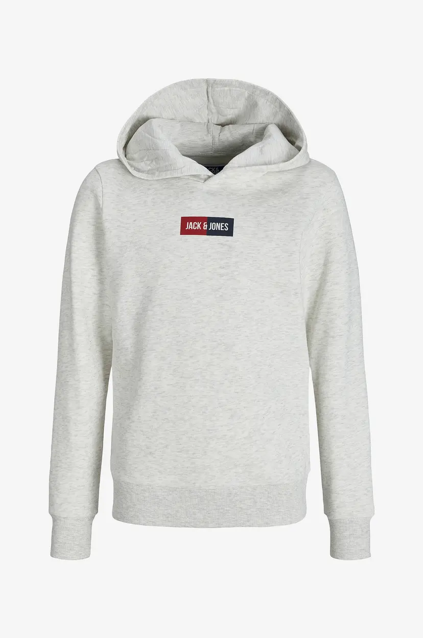 Jack & Jones Junior Hettegenser jjPan Sweat Hood Jnr - Grå